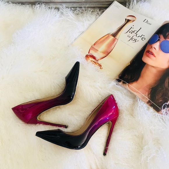 Gradient Heels Patent Leather Pumps - Picture 2 of 7